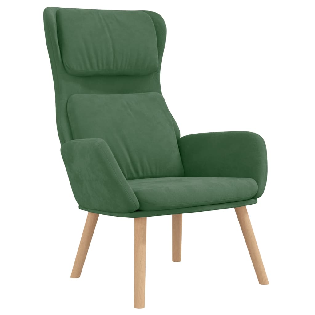Chaise de relaxation Vert clair Velours