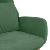 Chaise de relaxation Vert clair Velours