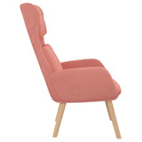 Chaise de relaxation Rose Velours