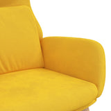 Chaise de relaxation Jaune moutarde Velours