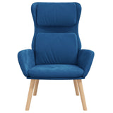 Chaise de relaxation Bleu Velours