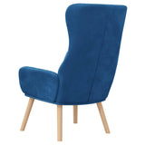 Chaise de relaxation Bleu Velours