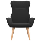 Chaise de relaxation Noir Tissu