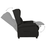 Fauteuil inclinable Noir Tissu