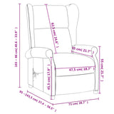 Fauteuil inclinable Noir Tissu