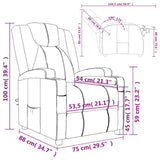 Fauteuil inclinable Noir Similicuir