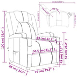 Fauteuil inclinable Cappuccino Similicuir