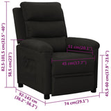 Fauteuil inclinable Noir Tissu