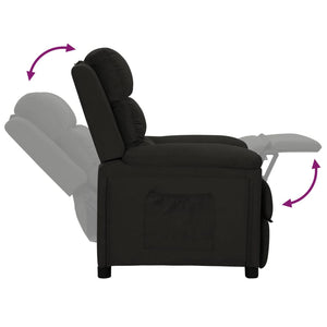 Fauteuil inclinable Noir Tissu