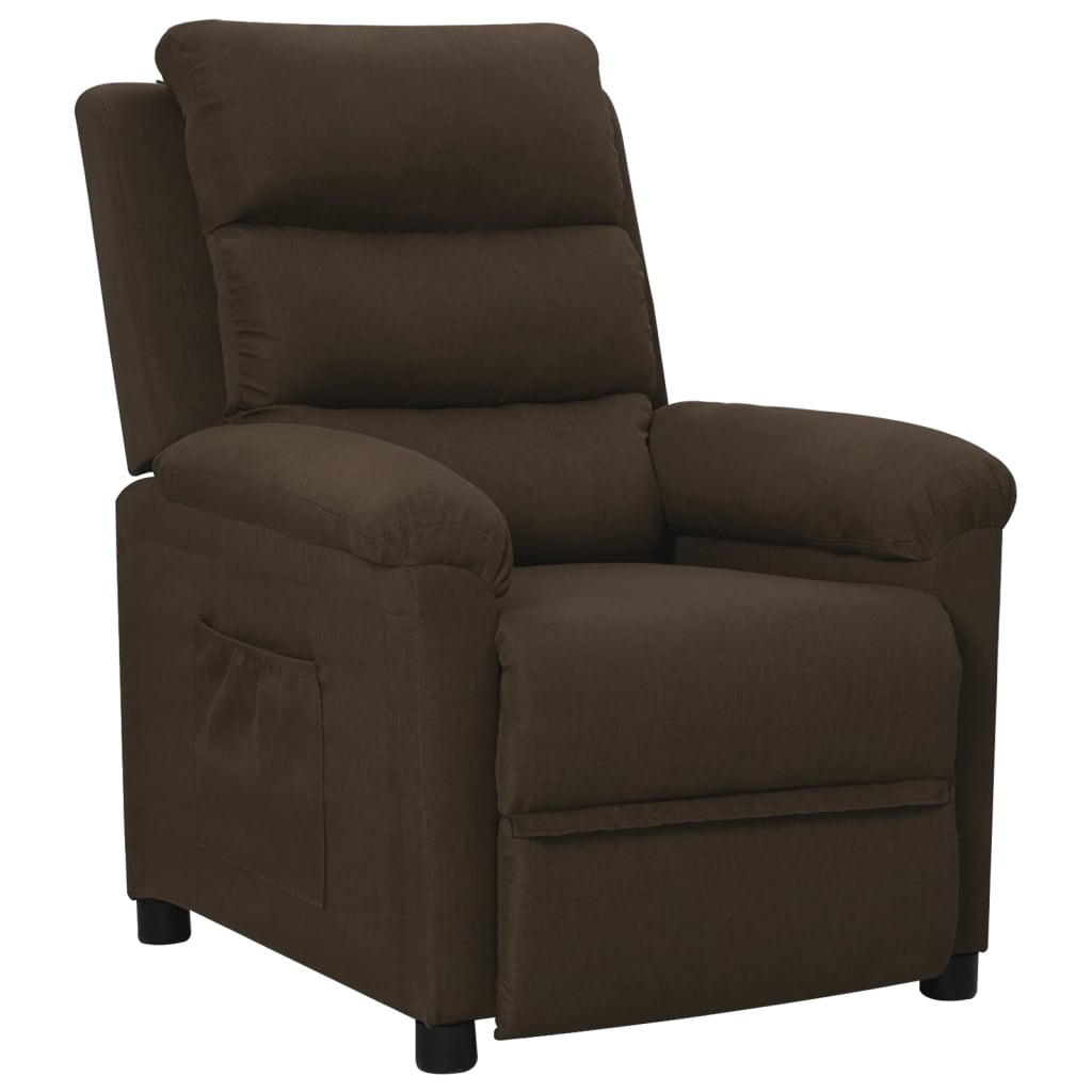Fauteuil inclinable Marron foncé Tissu