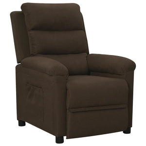 Fauteuil inclinable Marron foncé Tissu