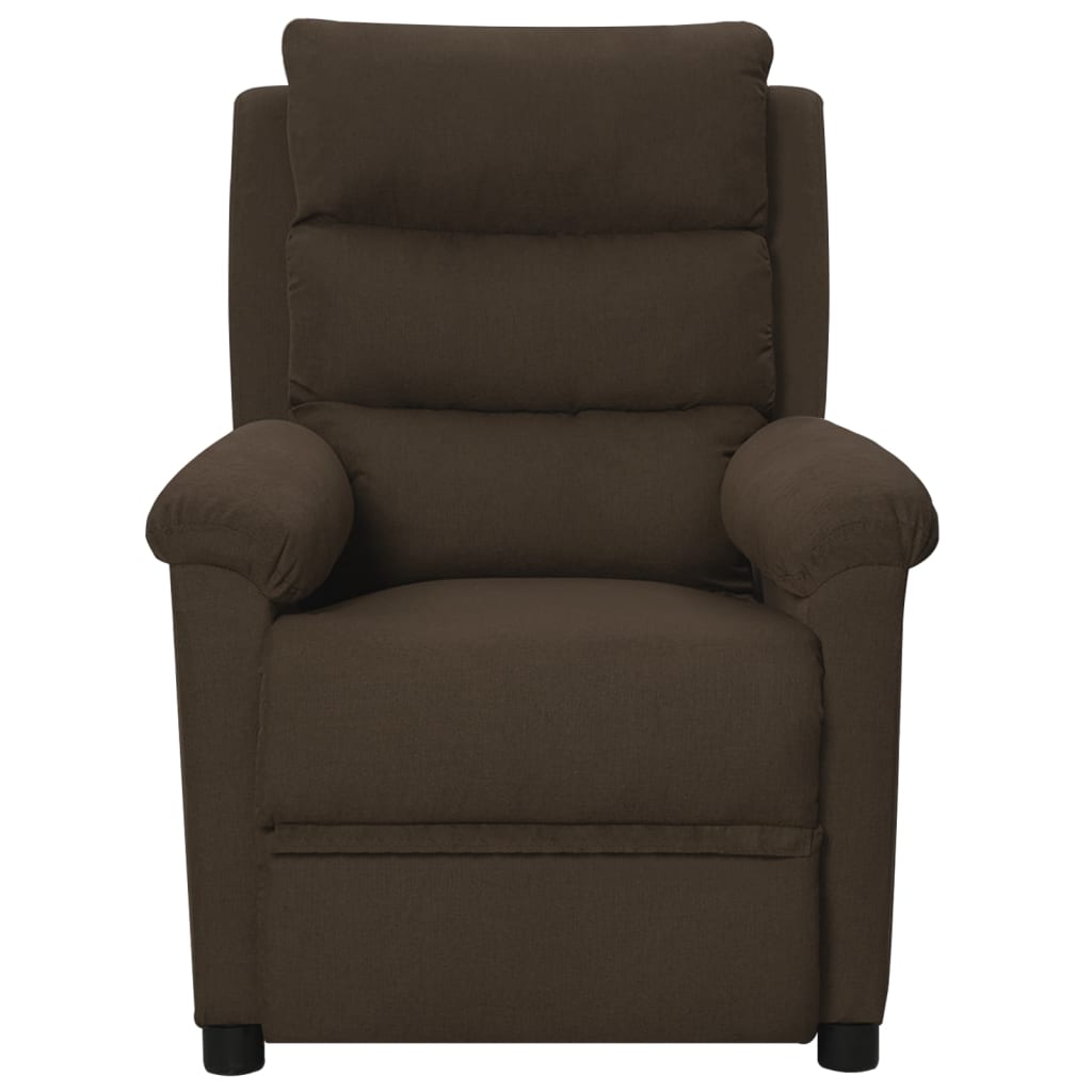 Fauteuil inclinable Marron foncé Tissu
