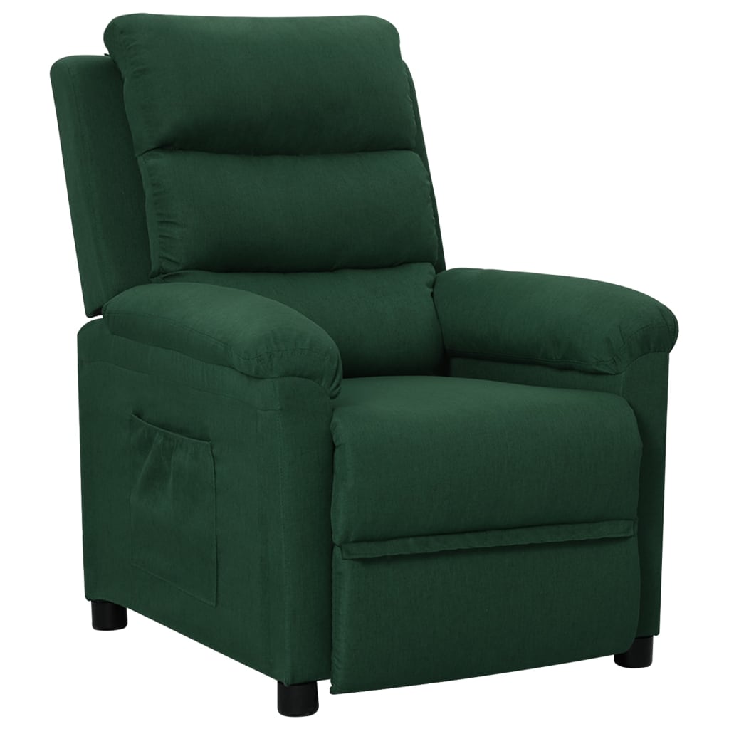 Fauteuil inclinable Vert foncé Tissu