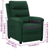 Fauteuil inclinable Vert foncé Tissu