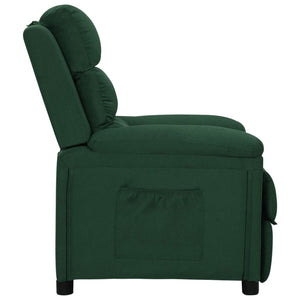 Fauteuil inclinable Vert foncé Tissu