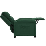 Fauteuil inclinable Vert foncé Tissu