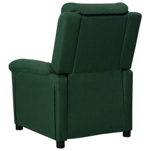 Fauteuil inclinable Vert foncé Tissu