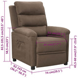 Fauteuil inclinable Taupe Tissu