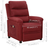 Fauteuil de massage Rouge bordeaux Tissu