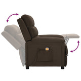 Fauteuil de massage Marron foncé Tissu