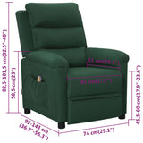 Fauteuil de massage Vert foncé Tissu