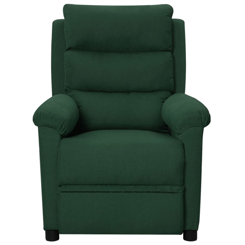 Fauteuil de massage Vert foncé Tissu