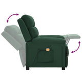Fauteuil de massage Vert foncé Tissu