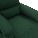 Fauteuil de massage Vert foncé Tissu