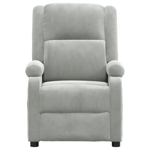Fauteuil inclinable gris clair velours