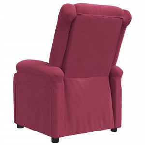 Fauteuil inclinable rouge bordeaux velours