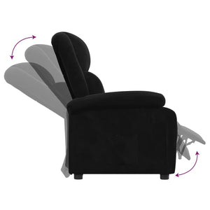 Fauteuil inclinable noir velours