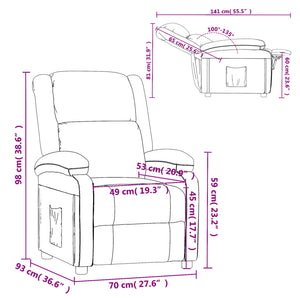 Fauteuil inclinable noir velours