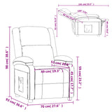 Fauteuil inclinable noir velours