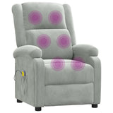 Fauteuil de massage gris clair velours