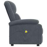 Fauteuil de massage Gris foncé velours