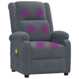 Fauteuil de massage Gris foncé velours