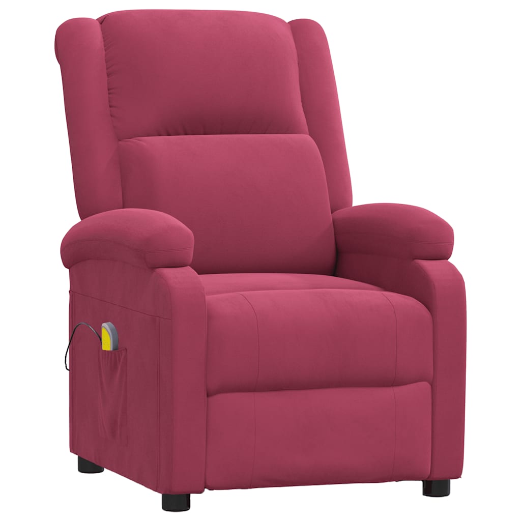Fauteuil de massage Rouge bordeaux Velours