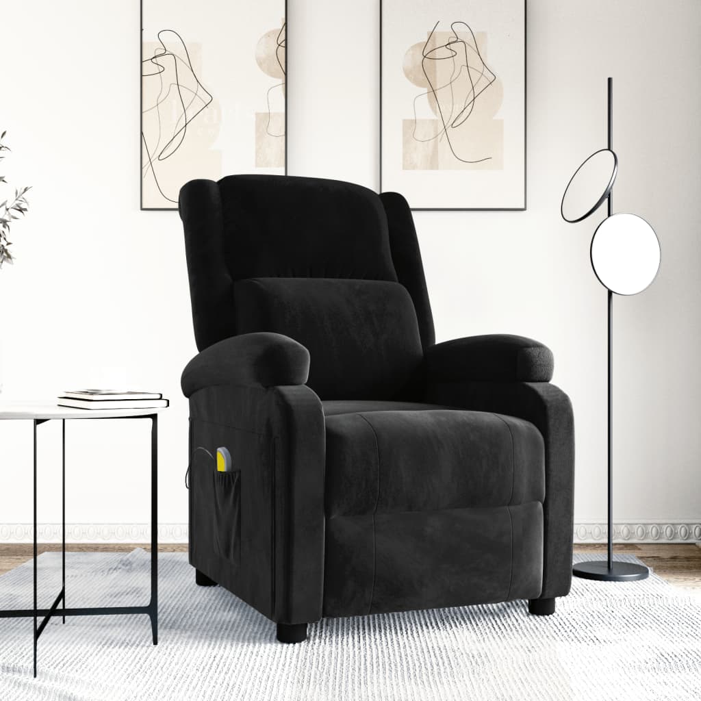 Fauteuil de massage Noir Velours