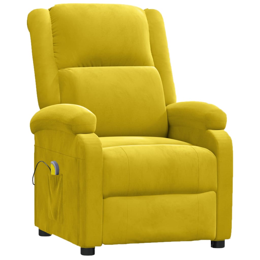 Fauteuil de massage Jaune Velours