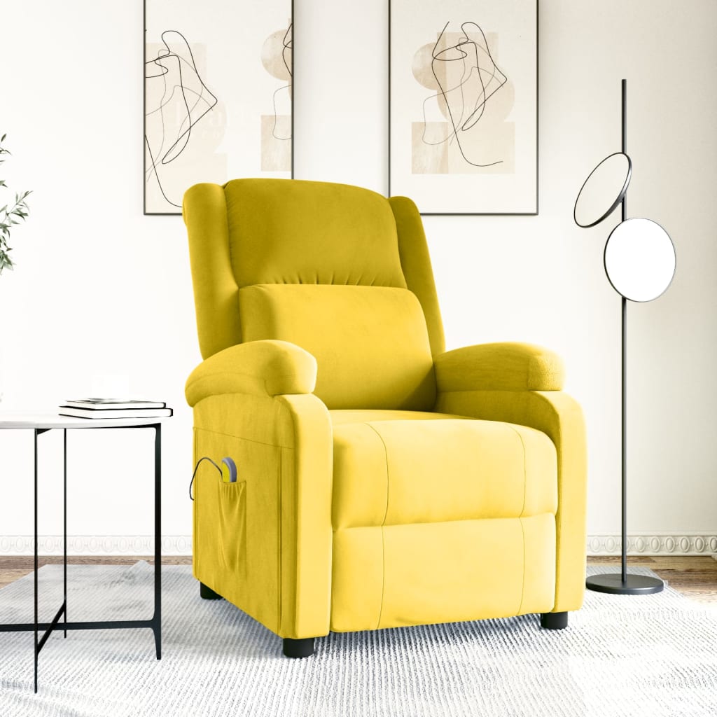 Fauteuil de massage Jaune Velours
