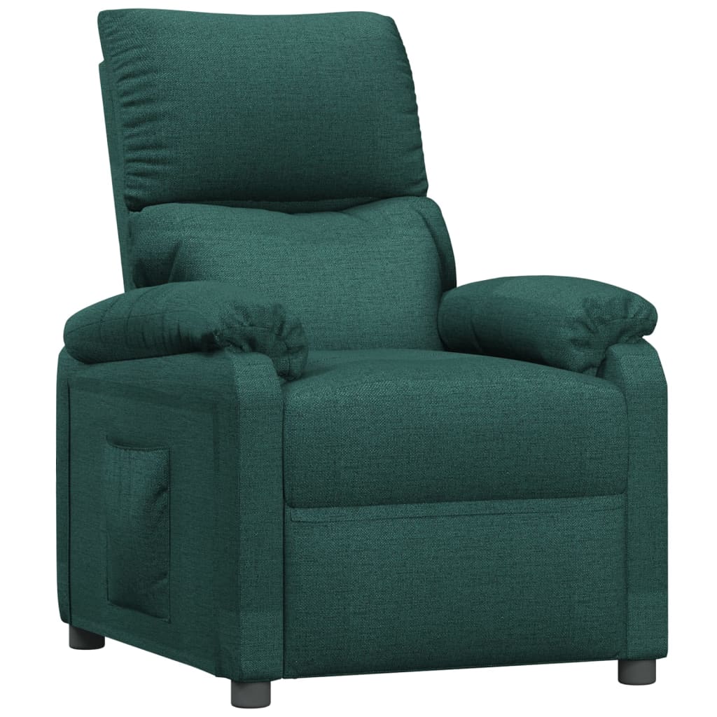 Fauteuil inclinable Vert foncé Tissu