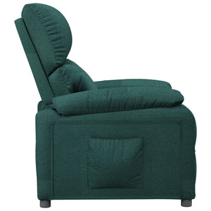 Fauteuil inclinable Vert foncé Tissu