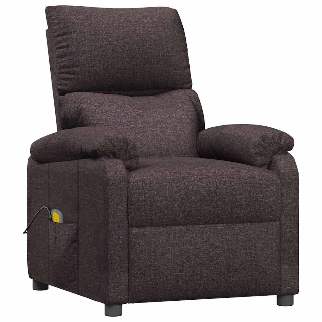 Fauteuil de massage Marron foncé Tissu