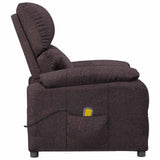 Fauteuil de massage Marron foncé Tissu