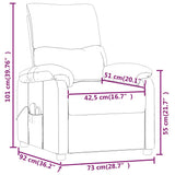 Fauteuil de massage Taupe Tissu