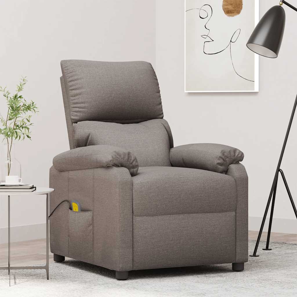 Fauteuil de massage Taupe Tissu