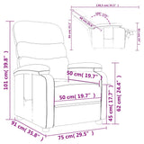 Fauteuil inclinable Noir Tissu