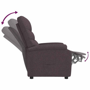 Fauteuil inclinable Marron foncé Tissu