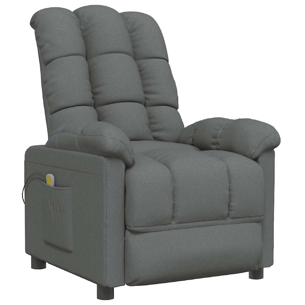 Fauteuil de massage Gris foncé Tissu