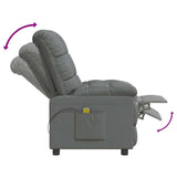 Fauteuil de massage Gris foncé Tissu